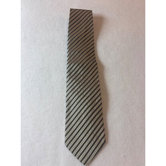 Hugo Boss Mens Striped Silk Tie Made In Italy - Picture 1 of 5